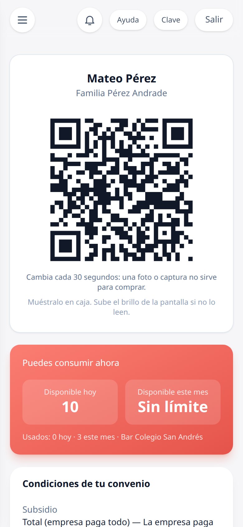 El QR del estudiante cambia cada 30 segundos